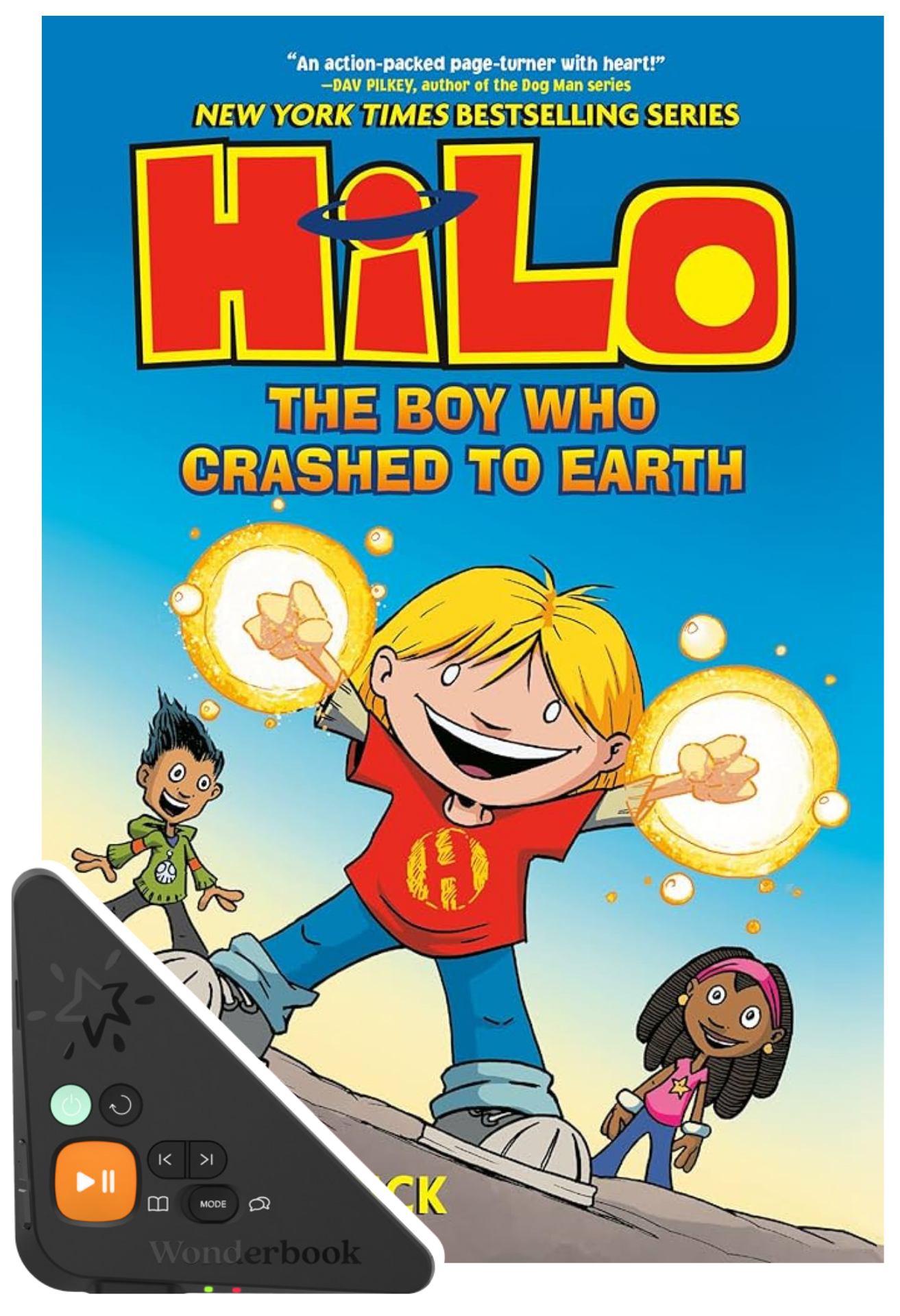 Hilo : the boy who crashed to Earth, by Judd Winick ; with color by Guy Major (Wonderbook editition)